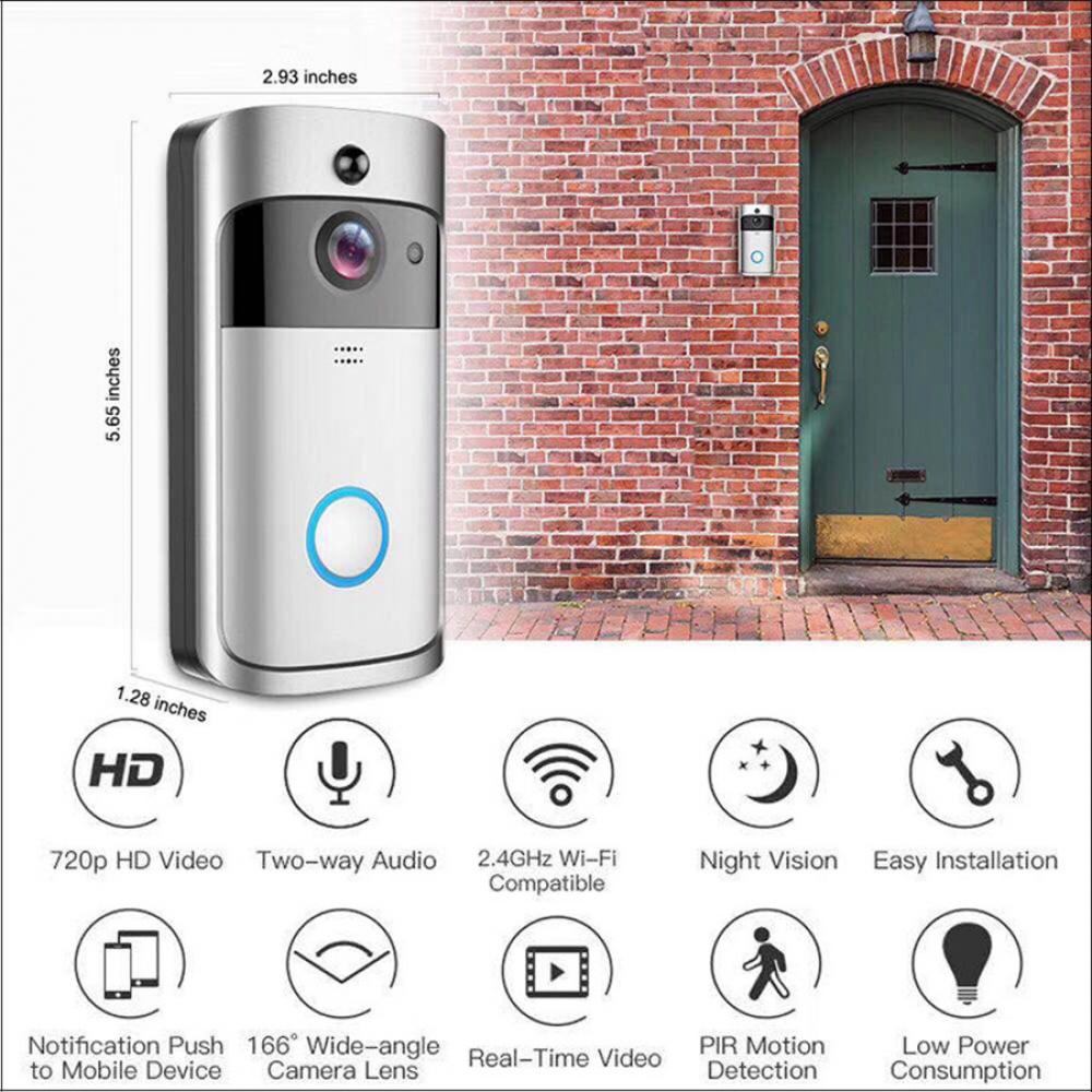 Usa Plug Doorbell Visual Doorbell Receiver Wireless Smart Wifi Doorbell Home Set