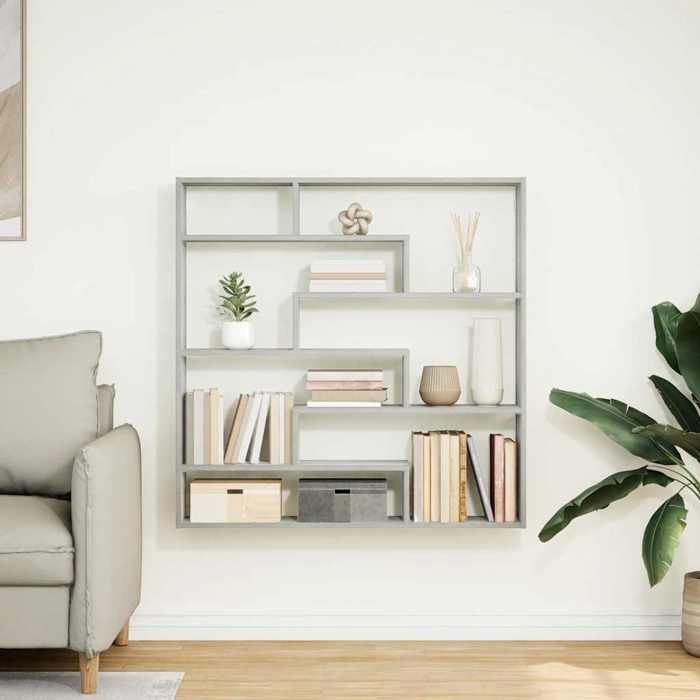 VidaXL Étagère cube murale 7 compartiments sonoma gris 860027