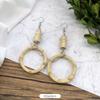 Vintage Mori Grass and Rattan Woven Handmade Earrings Bohemian Vacation Style Stud Earrings Female Ethnic Style Summer Ear Jewelry