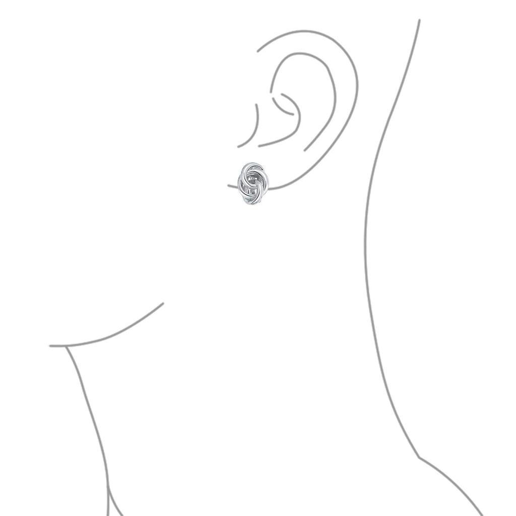 14K Gold Plated Polished Brass Interlocking Love Knot Earrings [Bling Jewelry] Women's Clip-on