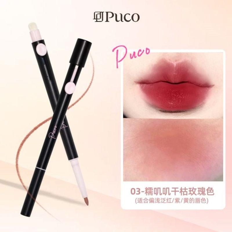 PUCO - 2 in 1 Lip Liner Brush - 3 Colors