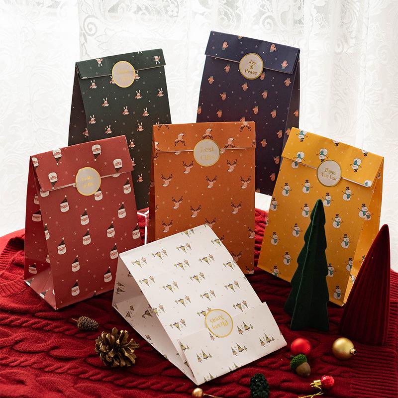 Creative Children's Christmas Gift Bag with Safe Apple Candy - Handheld Paper Packaging Box