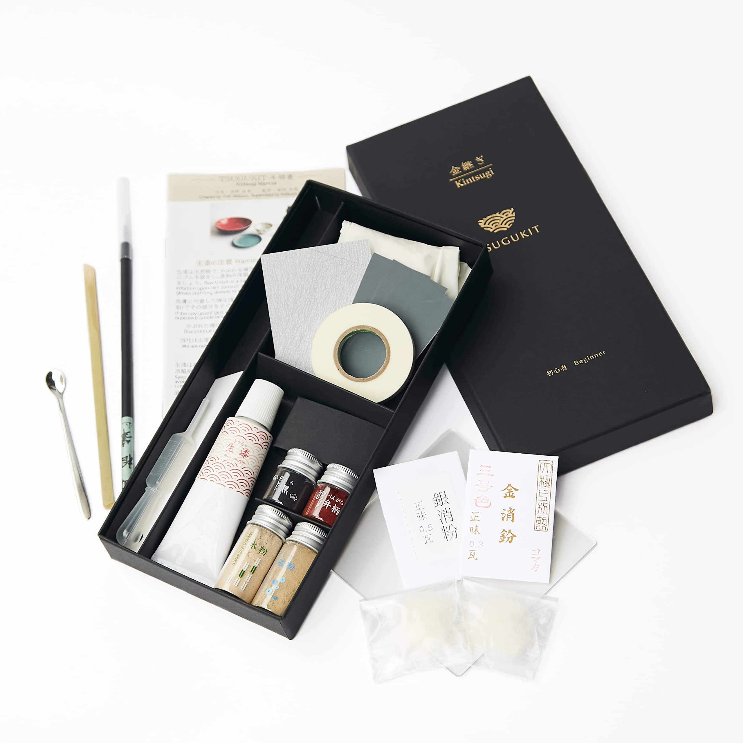 

Набор премиум-кинцуги Цугуцугу Золото Серебро для кинцуги Закон о санитарии пищевых продуктов Набор для ремонта посуды (0,3 г порошка, 0,5 г порошка) Новички, 8-24 тарелки,