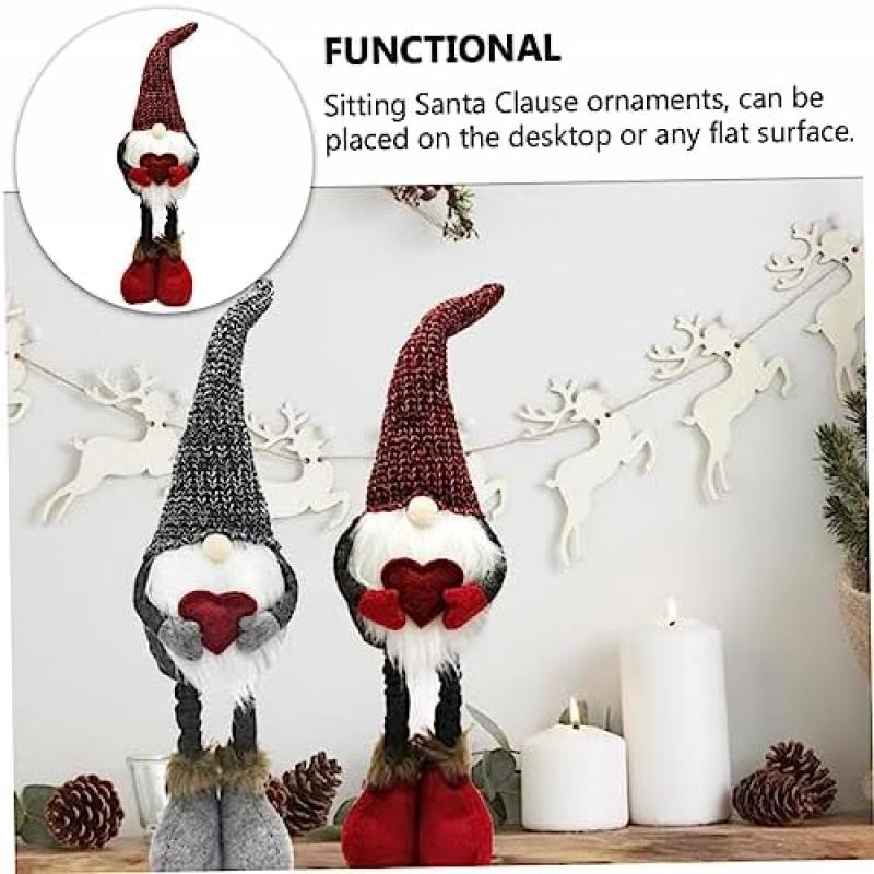 Garneck Valentine's Day Standing Doll Red Polyester Decoration Doll Valentine Home Decor Party Decor Kids Craft Toy