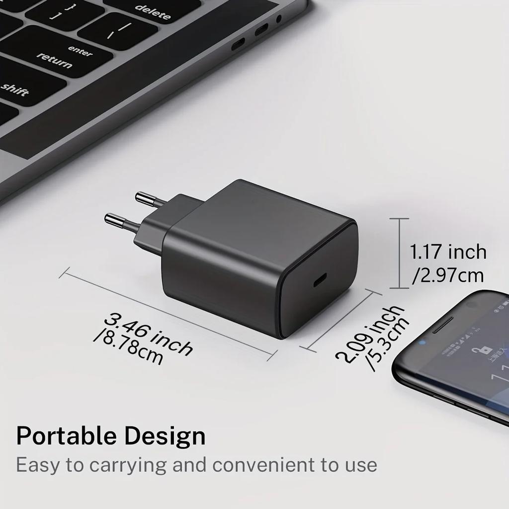 Plug Carregador de Celular USB-C de 45W Plug de Carregamento Rápido Adaptador Carregador de Celular Adequado Para Celular Tablet Plug de Carregamento Rápido