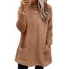 Long-sleeved Pocket Plush Sweatshirt T-shirt Top
