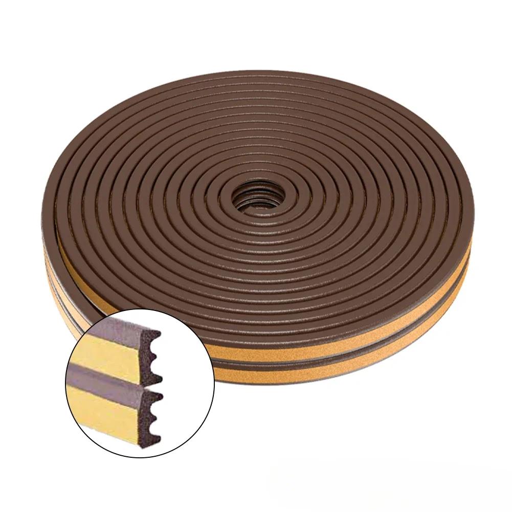 5m/10m Weather Stripping Door Seal Strip Diep Self-adhesive Draft Stopper Tape Window Insulation Noise Rubber Sealing Strip