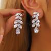 French High-End Wheat Ear Zircon Fringed Earrings Women'S Retro Long Earrings Fashionable And Exquisite Earrings