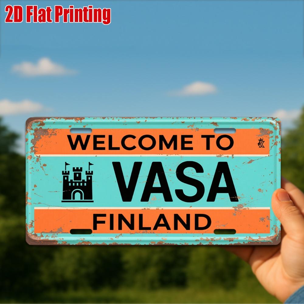 

pc Vintage Metal Sign for Decorative Purposes Only Decorative Plaques And Signs (xcm) Welcome to Vasa Aluminum Signs 15x30cm(5.9x7.8inch)