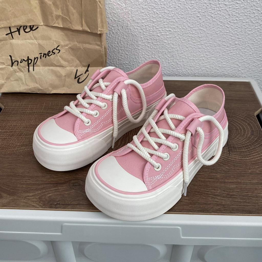 Black Two Wear Thick-soled Heightening Espadrilles Women's 2025 New Lazy Half-drag White Shoes Big Head Muffin Board Shoes Spring