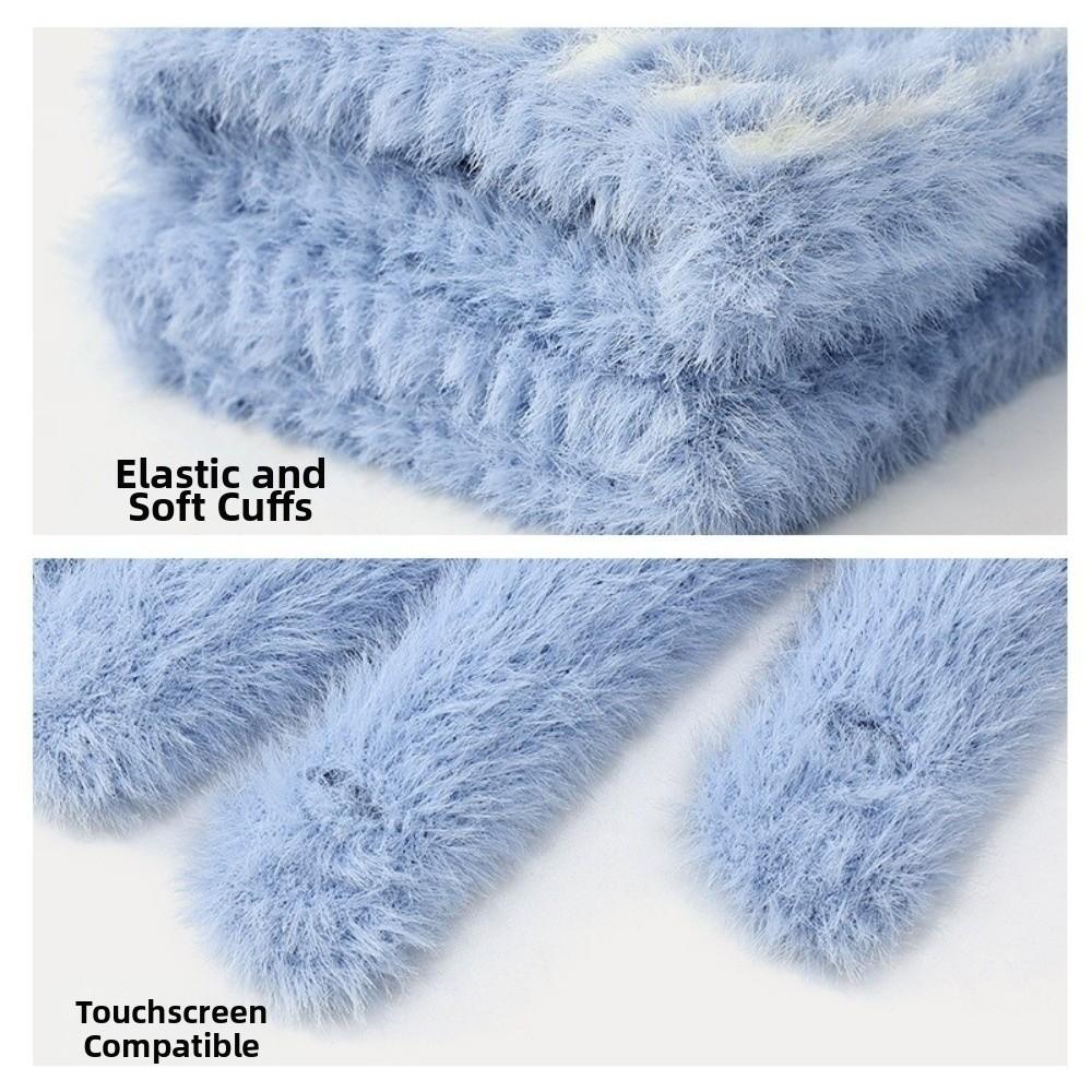 Cold-proof Women Warm Gloves Touchscreen Outdoor Cycling Mitten Anti-freeze Winter Gloves  Students