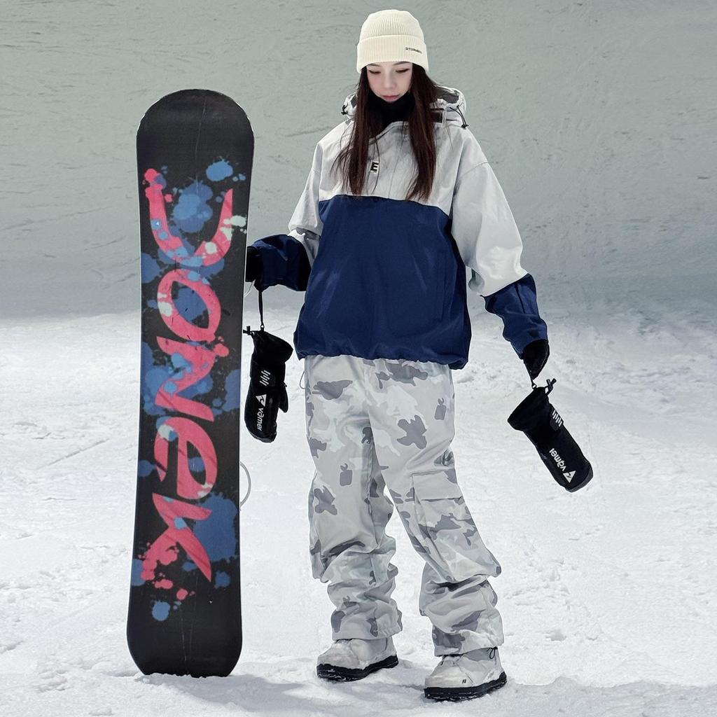 American-Style Camouflage Ski Suit: Waterproof, Windproof, Velvet-Lined for Men & Women