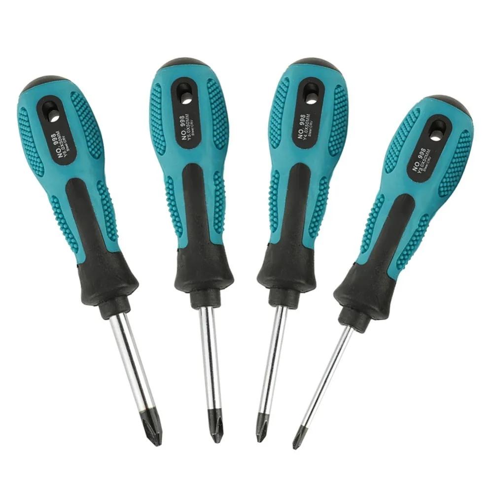 

4Pcs Magnetic Tip Y Screwdriver Set CR-V Long Shaft Tri-point Screwdriver Set Non-slip Handle Y3, Y4, Y5, Y6