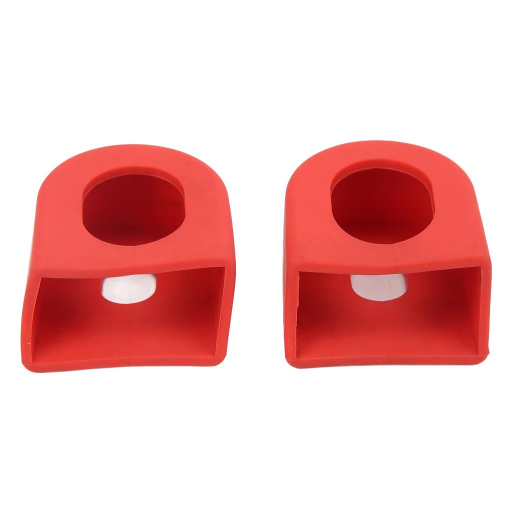 2Pcs Silicone Fixed Gear Bicycle Crank Cover MTB Crank Arm Sleeve Cover Protective CaseRed