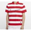 Nike Sportswear Swoosh Striped Short Sleeve Polo Shirt Men Tops Red White CJ4910-657