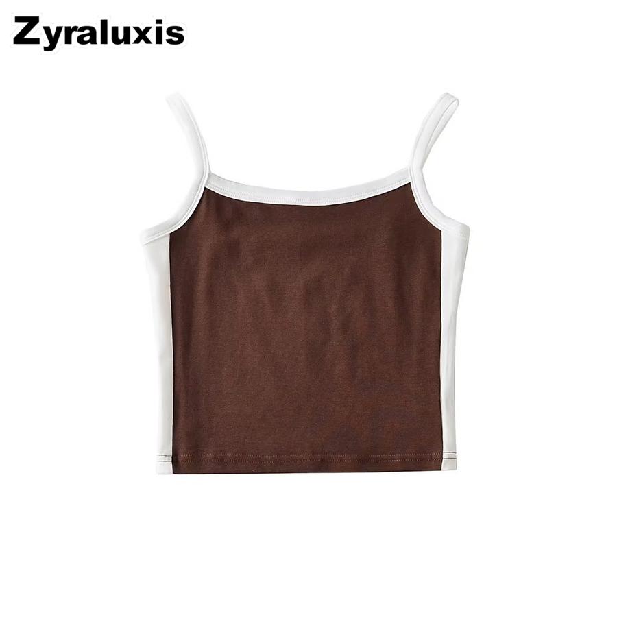 Vintage Striped Knit Cami - Retro Color Block, Sexy One Shoulder, Ruched Bodycon Mini Top S кофейный
