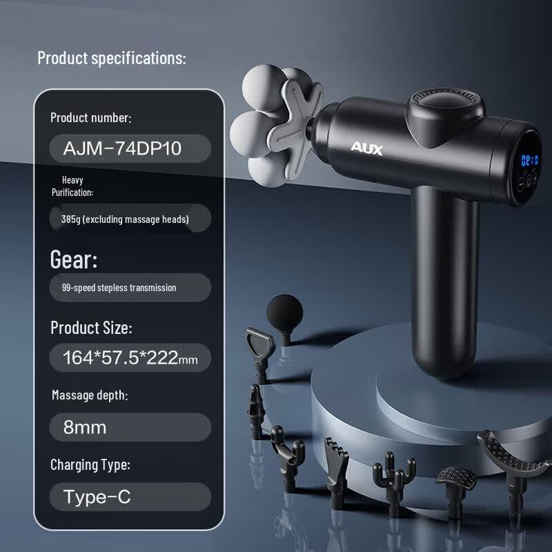 AUX P10B Portable Deep Tissue Massage Gun CN plug (adapter included)