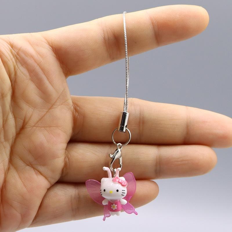 kawaii Hello Kitty Toy Pendant Cute Cat Phone Case Decorative Necklace Pendant Kawaii Women Accessories Festival Gifts
