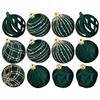 12 Pieces Christmas Balls Holiday Pendants Tree Decor Soft 2.4 Inch Ball Ornament For Outdoor Garden Christmas Tree Garland