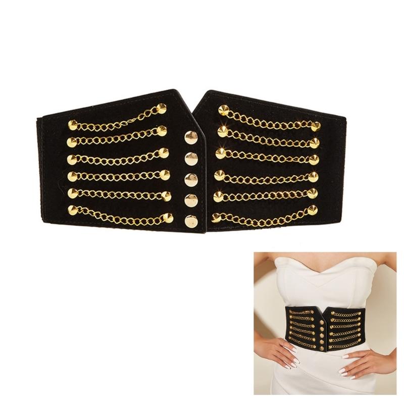 Girls Punk Waist Belt for Banquet Idol Costume Jewelry Waist Body Jewelry for Party/Club for Jeans Pants Belt