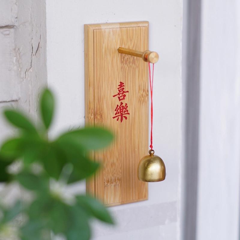 Mini Brass Wind Chimes Outdoor Door Bell Door Window Wall Hanging Bell Japanese Room Decoration Pendant Garden Decor Outdoor