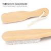 Pumice Stone Foot Scrubber with Wooden Handle for Calluses and Rough Skin Exfoliation