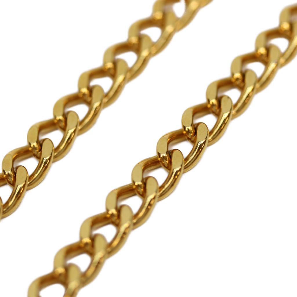 CHANEL 96P Gold Turn Lock Coco Long Chain Necklace Necklace goldUsed
