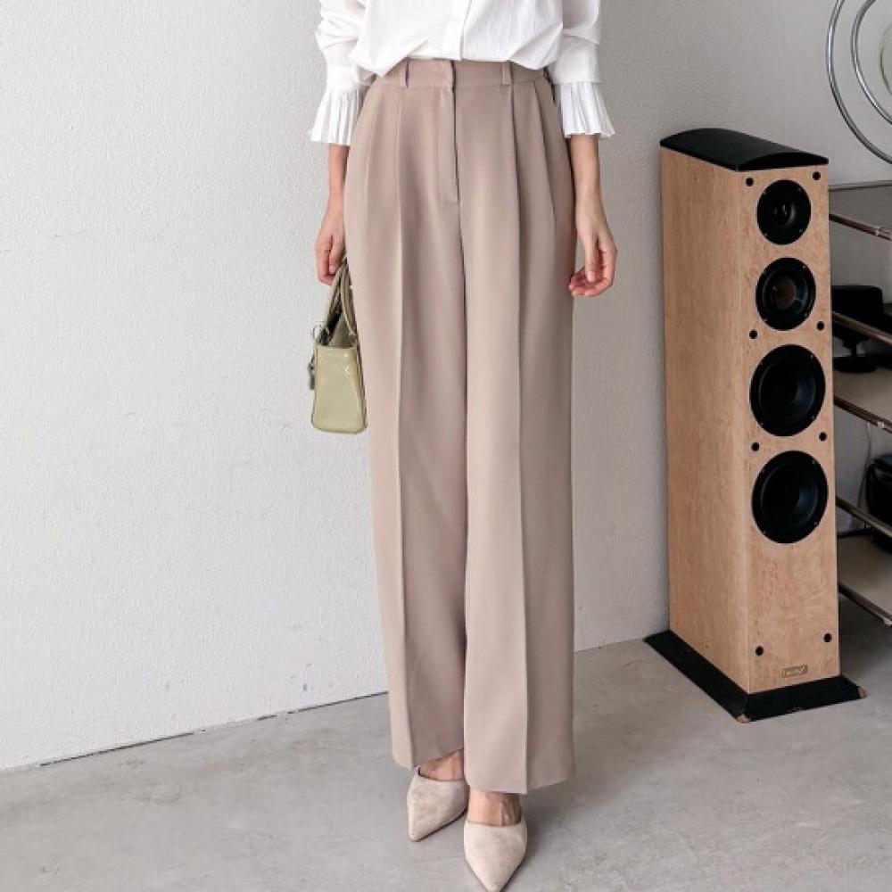 New Arrivals Open Run Women Back Banding Wide Fit Basic Slacks