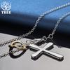 925 Sterling Silver Cross Heart Pendant Necklace Jewelry