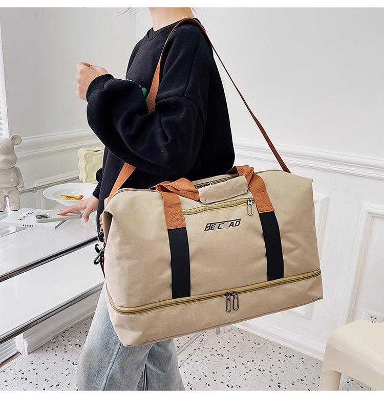 Waterproof Large Capacity Lightweight Travel Bag with Shoe Compartment for Business and Short Trips