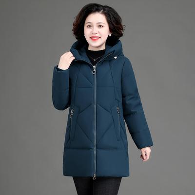 Years Women's Down Cotton Padded Jacket Women's Thickened Women's Padded Jacket Winter Mom Hooded Jacket