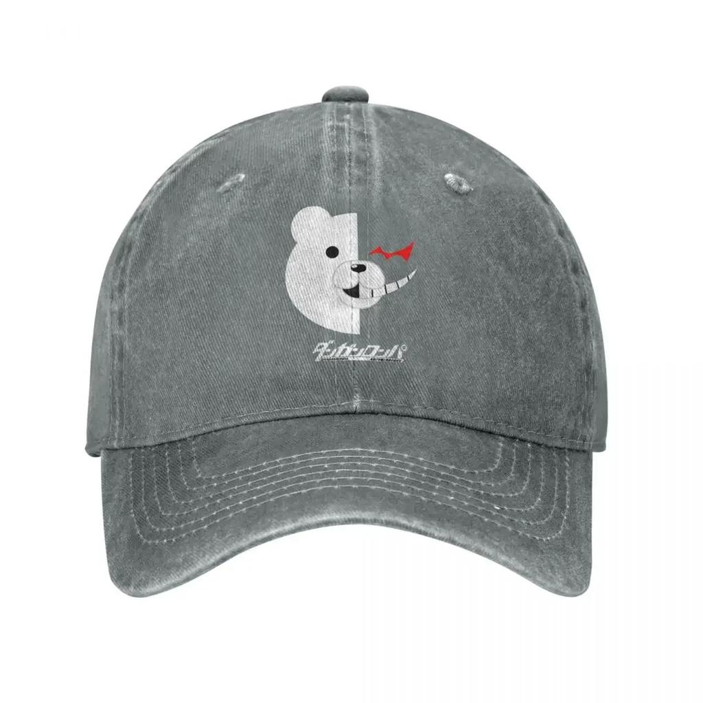 Danganronpa Monokuma Baseballkappe Anime Unisex Bär Used Gewaschene Hüte Kappe Klassisch Alle Jahreszeiten Reisen Verstellbare Passform Kopfbedeckung