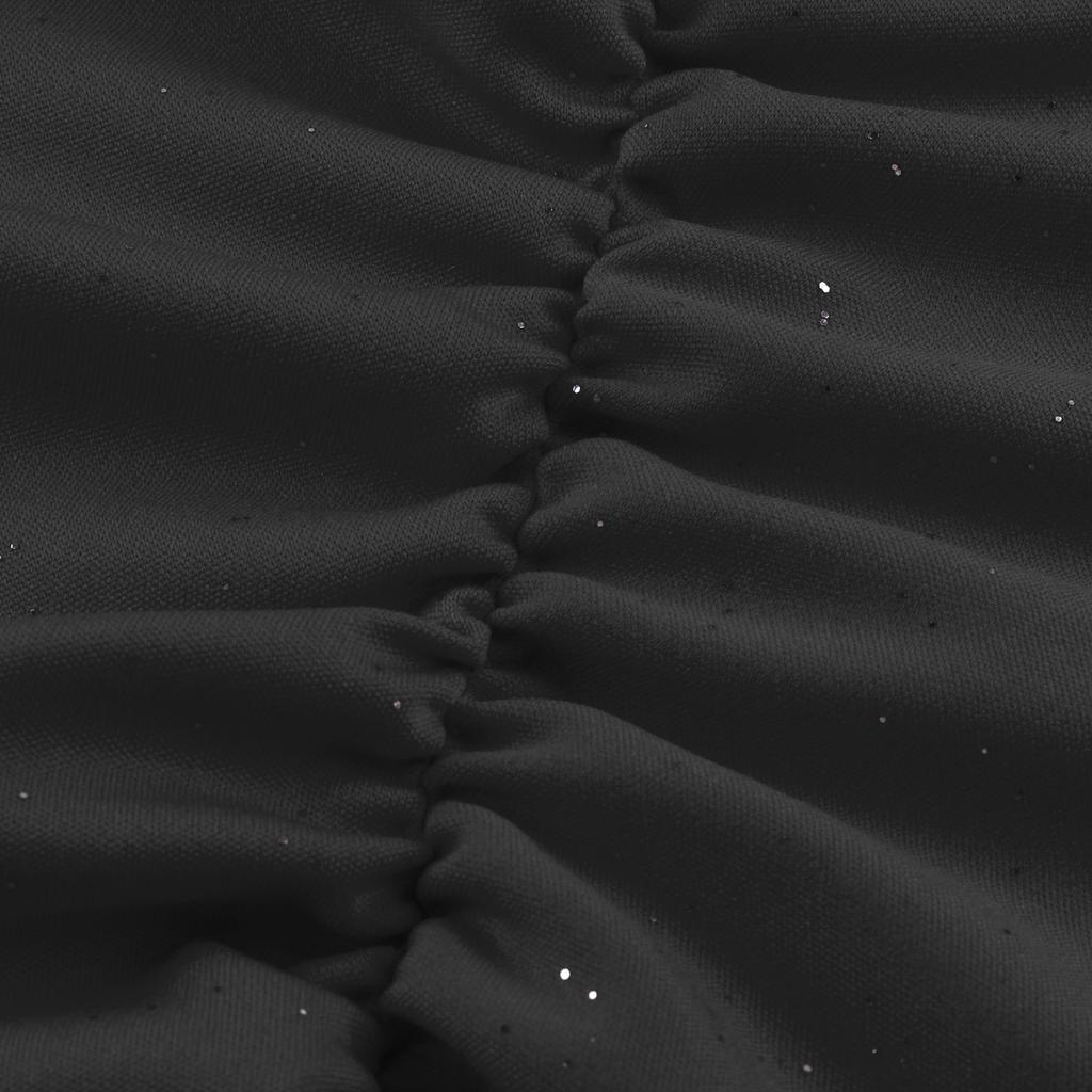 Women's Off Shoulder Temperament Draped Powder Pleated Slim Pullover Dress