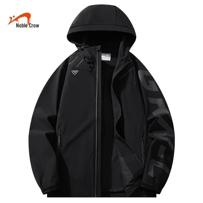 Guirenniao Men s Windproof Hooded Jacket 2XL