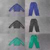 25 Streetwear Letter Line Design Stehkragen Jacke Hose Set Herren Damen