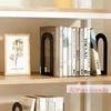 2Pcs L-shaped Desk Bookends Durable Iron Book Stand Durable Book Holder Simple Display Book Support Rack Non Slip Shelf Holder