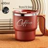 304 Stainless Steel Double Wall Insulated Coffee Cup With Handle Portable Students Leak-proof Water Cup Milk Coffee Mug