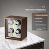 High-End 1/2/4/6 Automatic Watches Box With Mute Motor Watch Cabinet Clock Storage Box Slot Luxury Wood Watch Winder