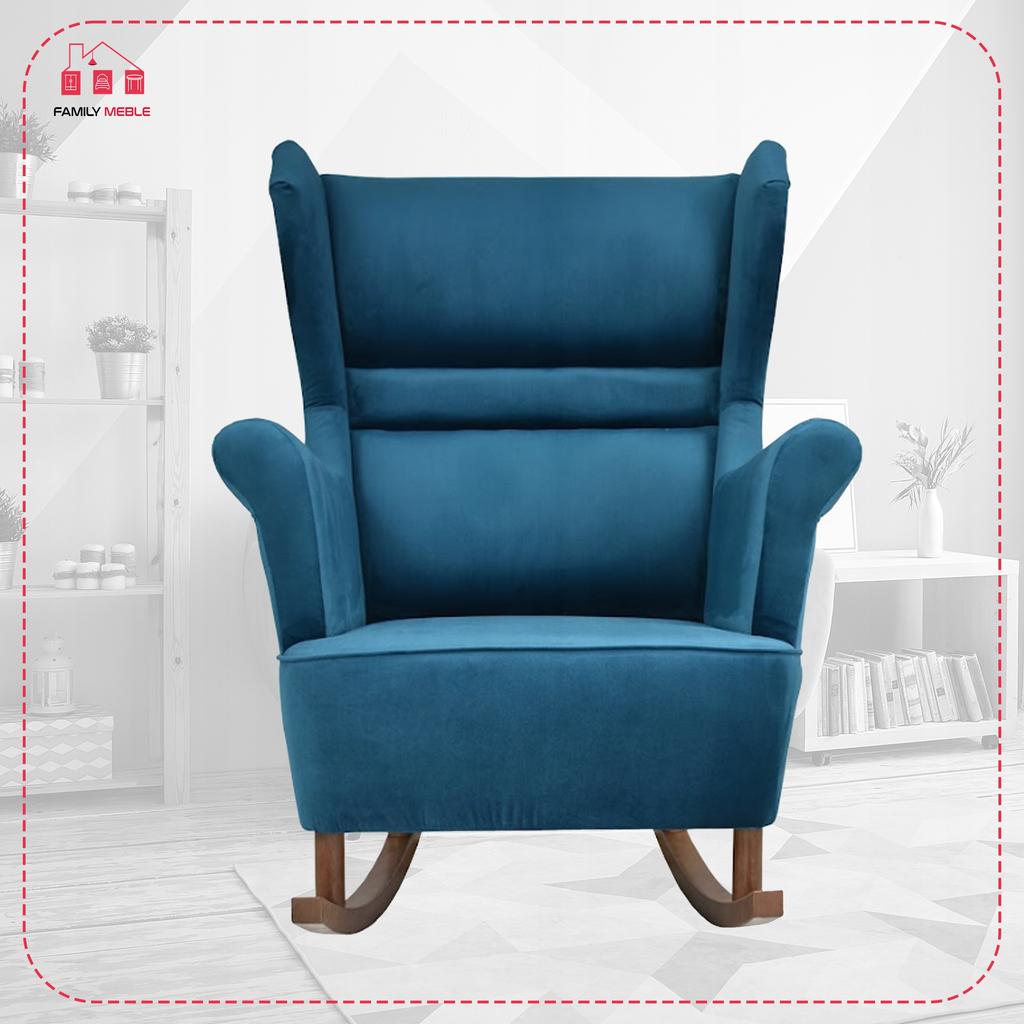 Zoja Rocking Chair Scandinavian Family Meble Turquoise Blue