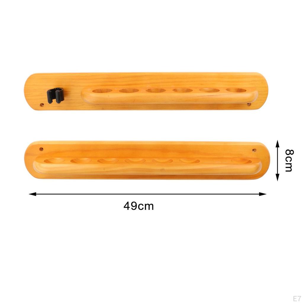 Pool Cue Rack Billiard Wall Mount Rod Holder for Players