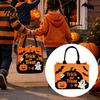 Child-friendly Halloween Bag Trick or Treat Bag Felt Goodie with Pumpkin Ghost Patches Photo Prop Large Candy Tote for Kids Party Favor,