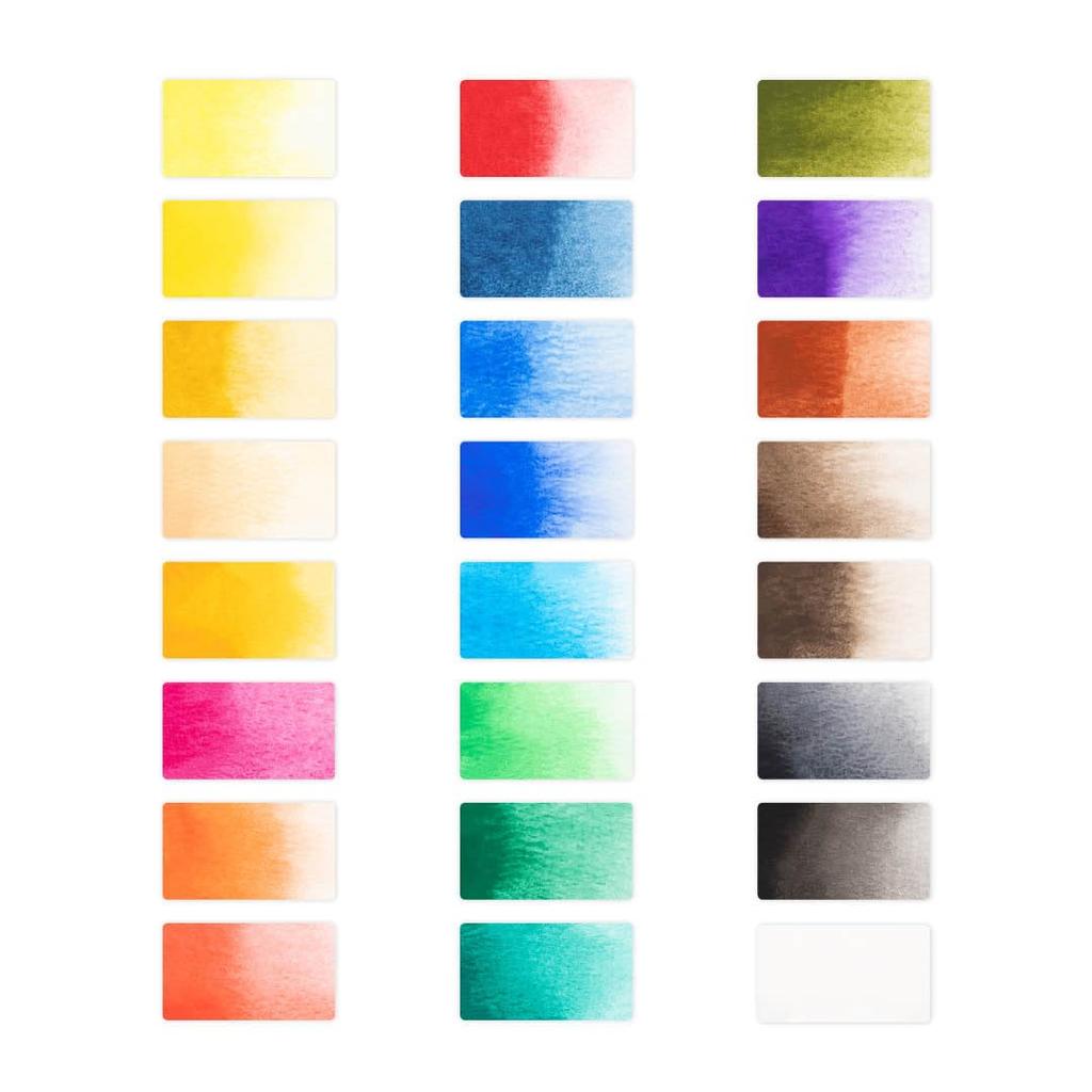 Castle Art Supplies 24 x 12ml Watercolor Paint Set Improved Formula Value for Adult Artists Rich Colors Just Squeeze the Mix with and Become Creative