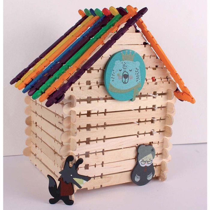 Bâtonnets de construction - Naturel - 50 pièces - 11,4 x 1 cm - Finition mat - Artisanal