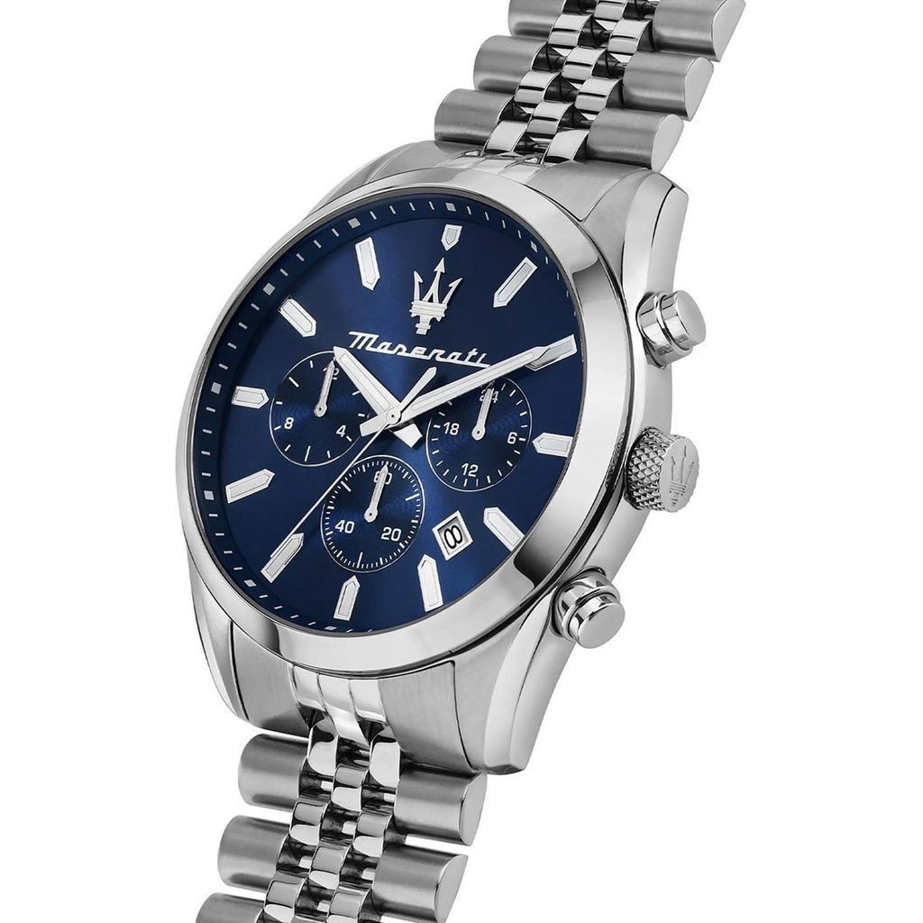 Maserati Attrazione Chronograph Stainless Steel Blue Dial Quartz R8853151025 Men's Watch