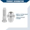 No.C2C35294010 M12-1.5 Wheel Stud Bolts for Jaguar F/S/X-Type XFR XJ/Front Rear Left Right Wheel Lug Studs/Alloy Steel 19mm Hex / 1 Set Silver Tone