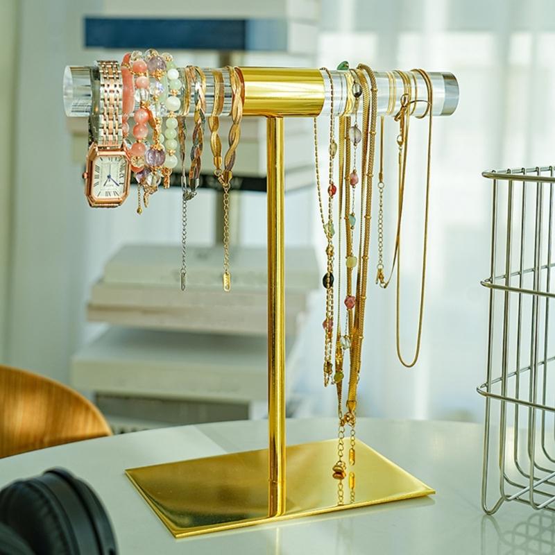 Multifuntional Bracelet Display Stand Necklace Display Holder Watch Rack Bracelet Organizers Acrylic Texture for Jewelry