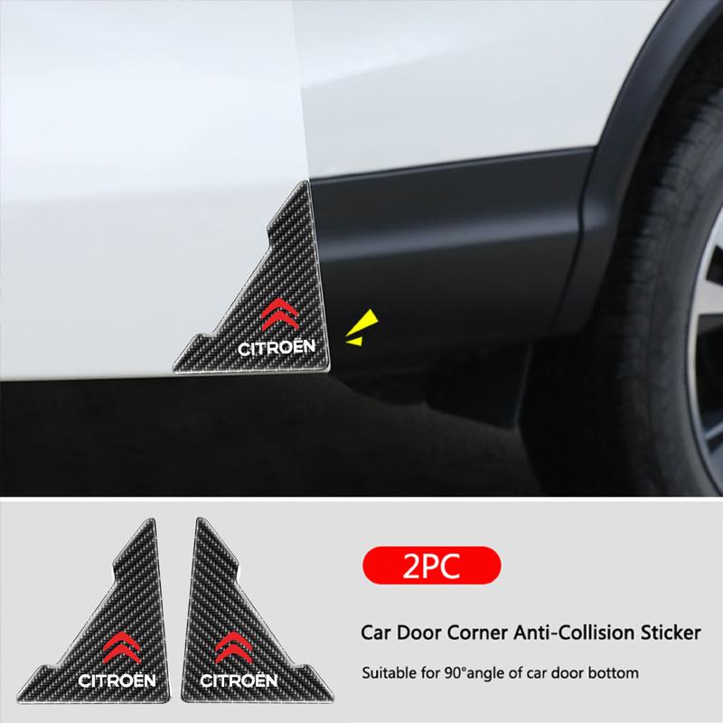 

2pcs Car Door Corner Protective sticker Anti-collision Guard Covers for Citroen C1 C2 C3 C4 C5 C6 C8 C4L DS3 DS4 DS5 DS5LS