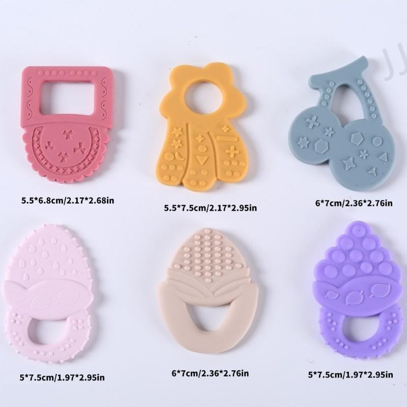 Pack Of 6 Infant Silicone Teething Toy Baby Teething Relief Chew Toy for Easy Grasping & Comfort During Teething Phase