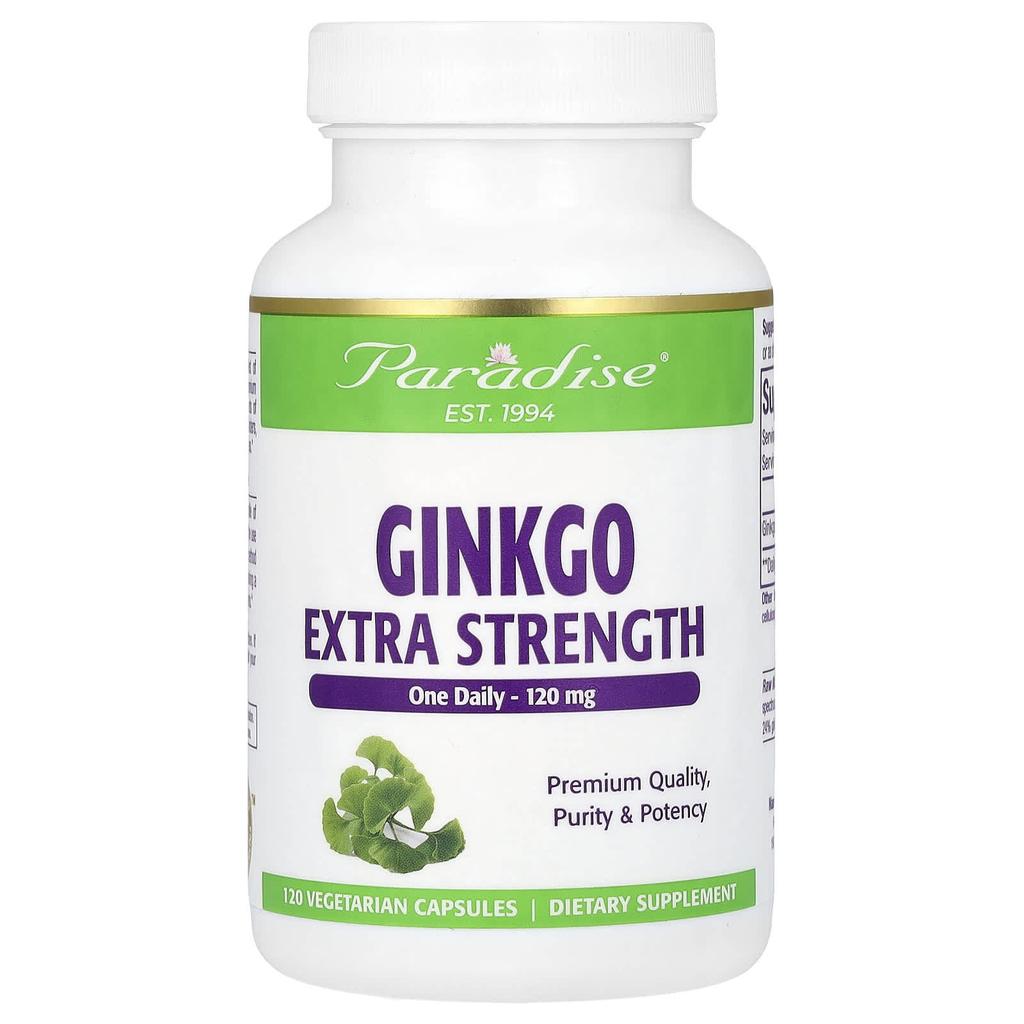 Ginkgo, Extra Strength, 120Mg, 120 Veggie Caps