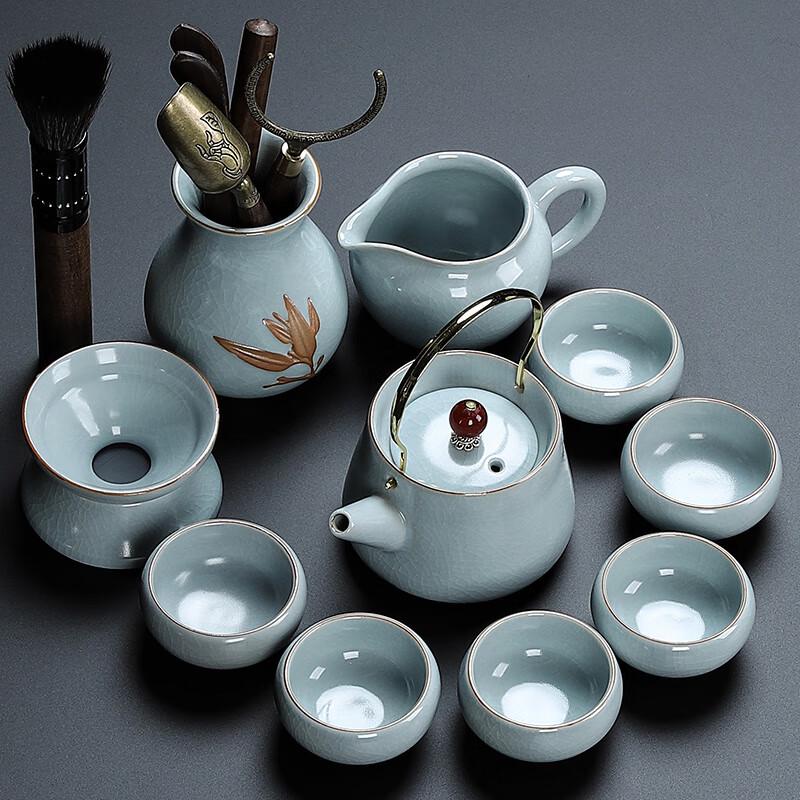 Lainuo Ru Kiln 10-Piece Lifting Beam Pot Tea Set